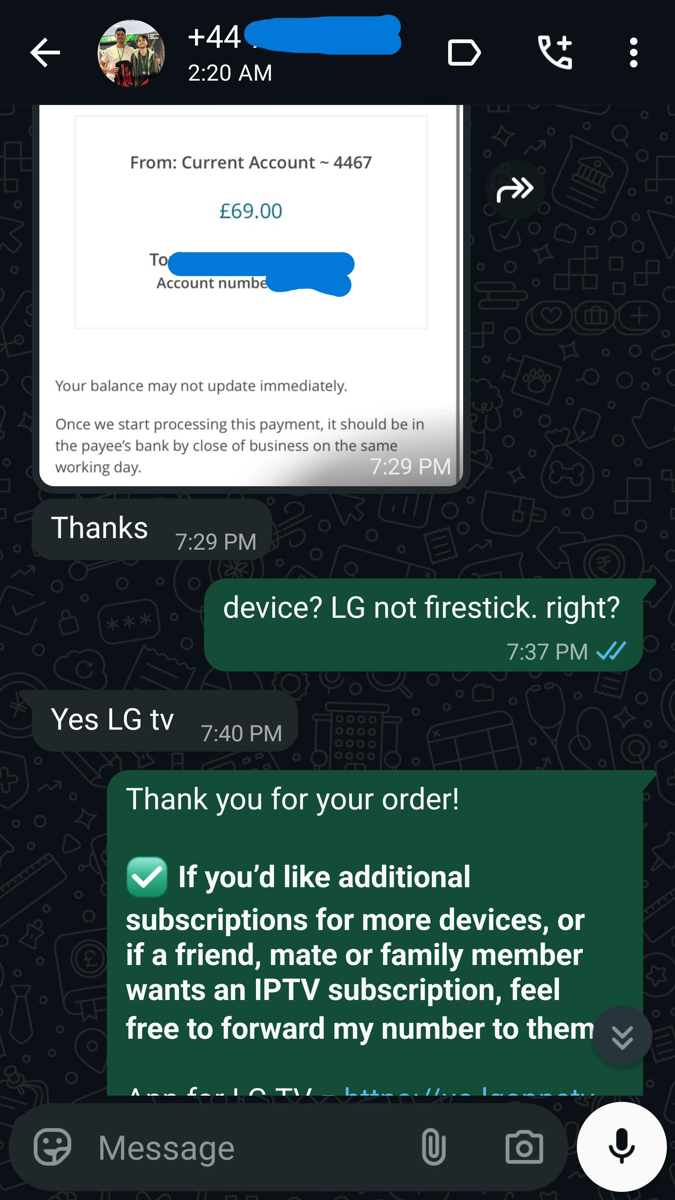 Customer proof