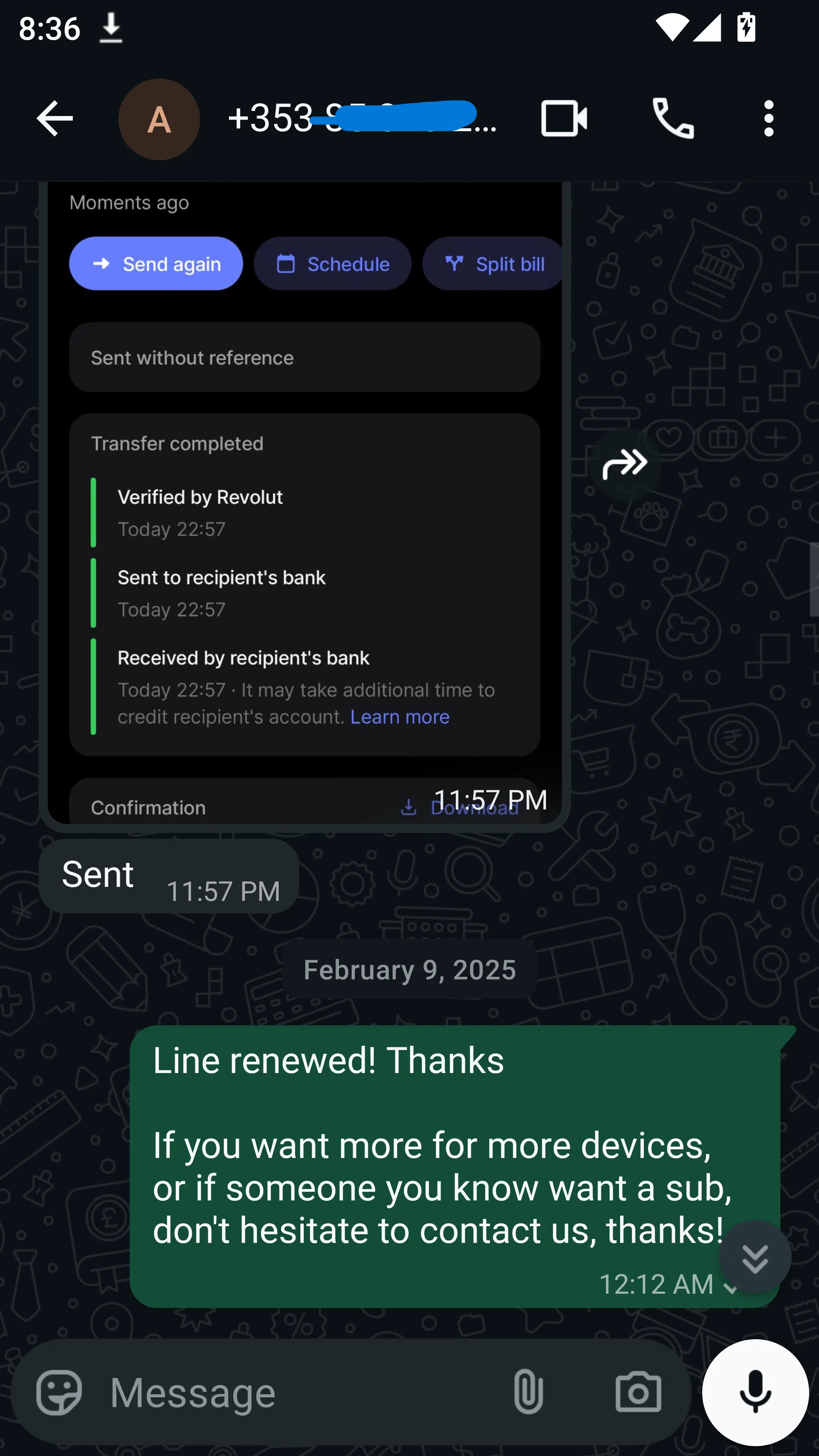 Customer proof