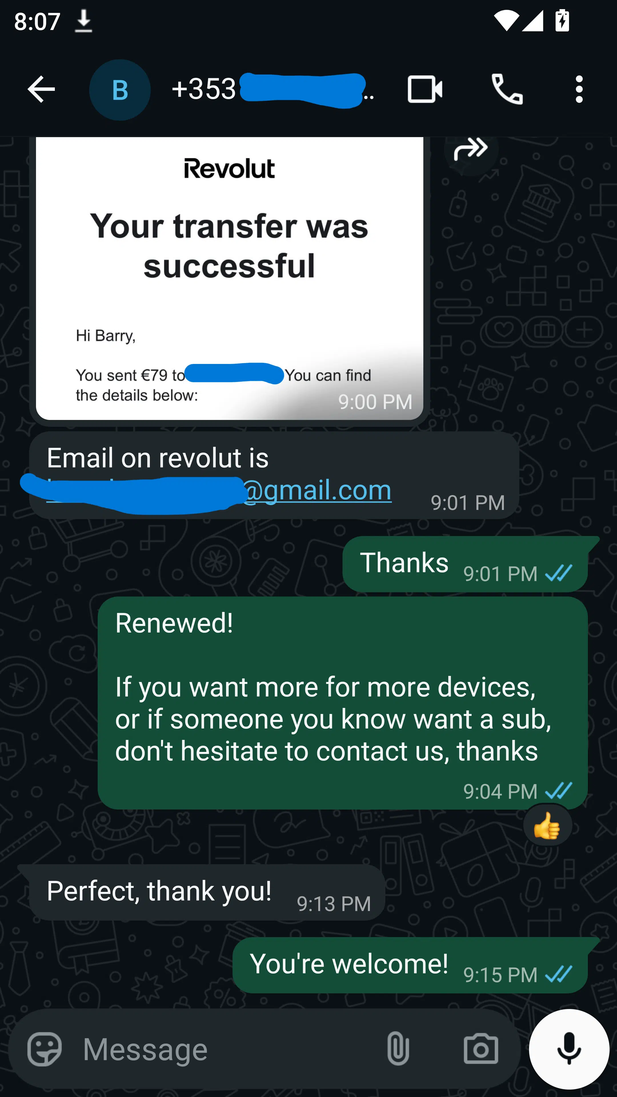 Customer proof
