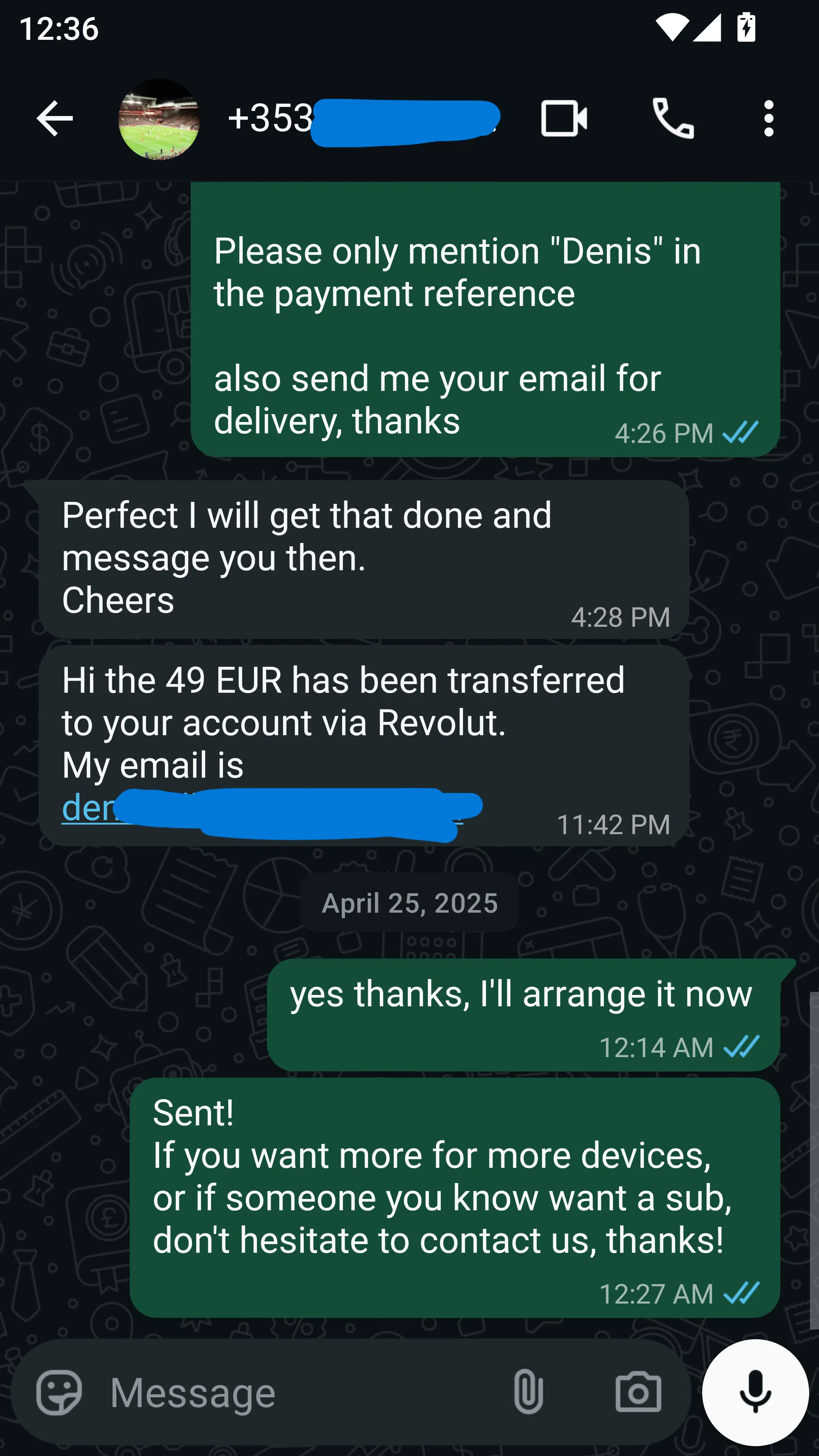 Customer proof
