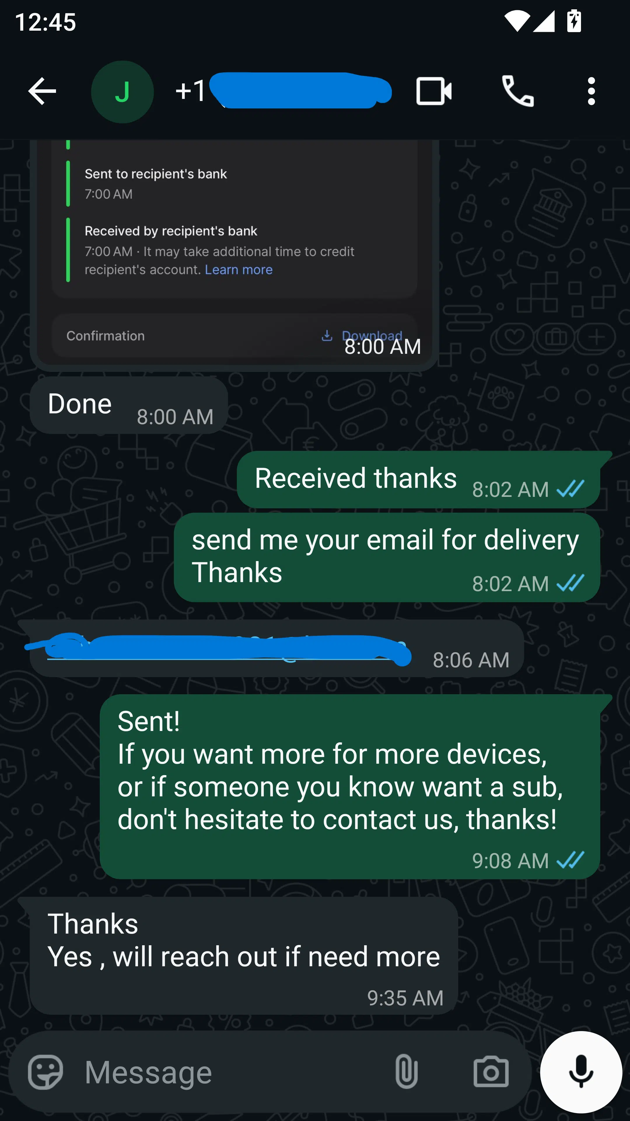 Customer proof