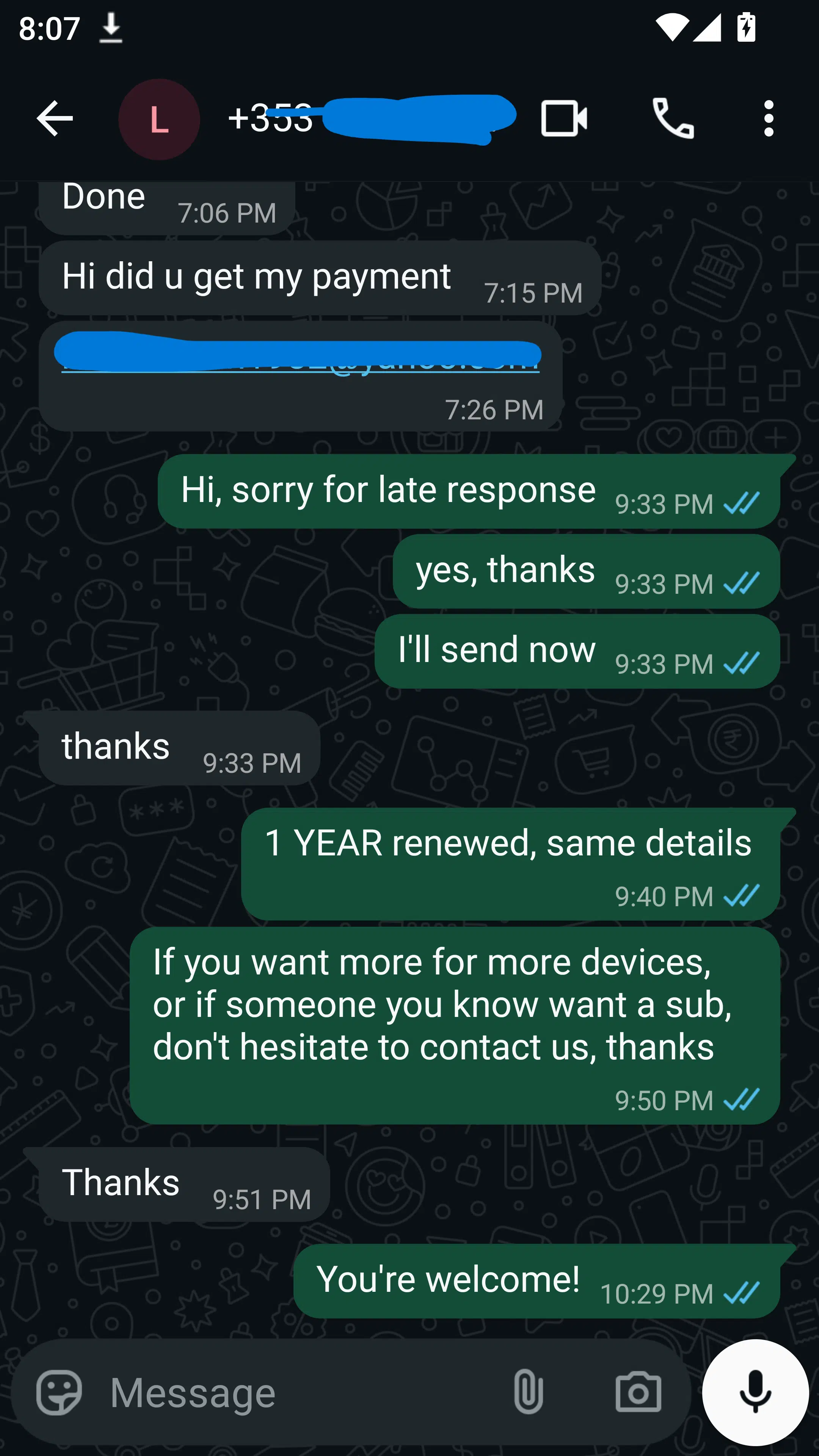 Customer proof