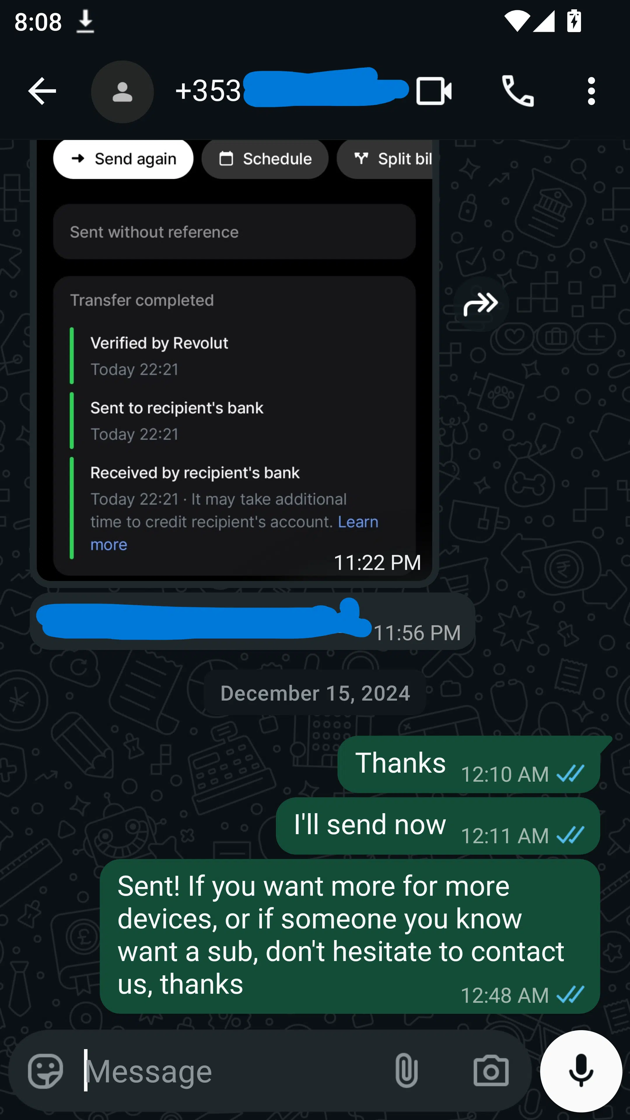 Customer proof