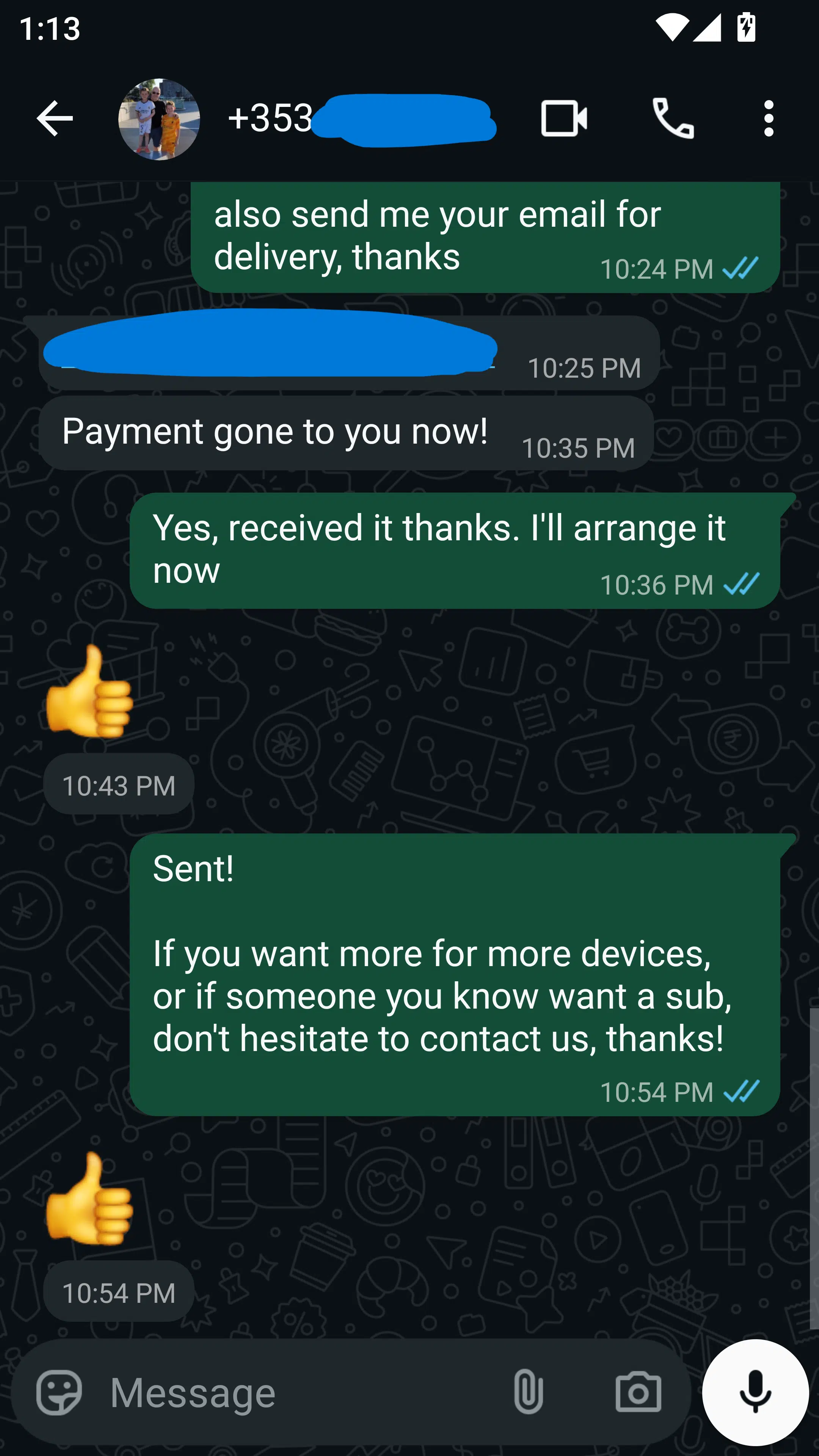 Customer proof